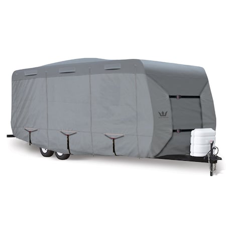 Eevelle S2 EXPEDITION Series, Travel Trailer RV Cover, Gray Color, Fits 25-26ft Long RV EX2TT2526G